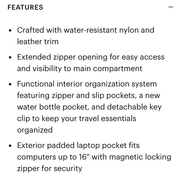 Navy Blue AWAY Everywhere Travel Bag (EXCELLENT condition) - Picture 3 of 7